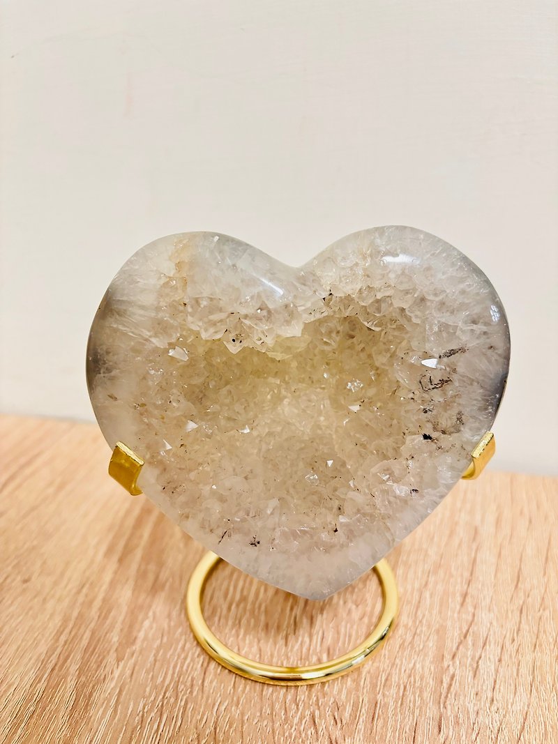 [Natural Raw Mineral-Love White Crystal] Intelligent Purification, Healing and Good Luck Crystal Ornaments - ของวางตกแต่ง - เครื่องเพชรพลอย ขาว