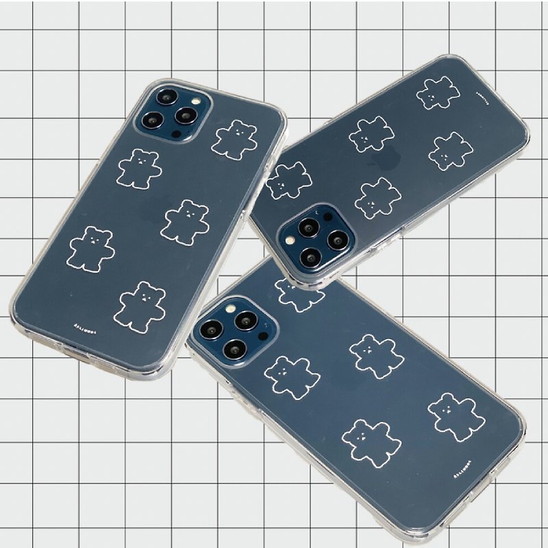 韓國文創 Chanibear Phone case -jellhard, white chanibear 舒适的使用和保护 - Phone Cases - Plastic 