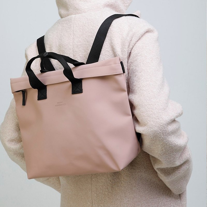 Eliza Lotus Series Bag (Rose) - กระเป๋าเป้สะพายหลัง - วัสดุอีโค สึชมพู