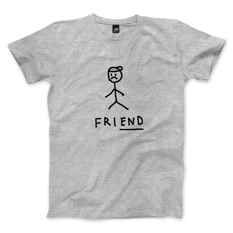 friEND - dark gray Linen- neutral T-shirt - Men's T-Shirts & Tops - Cotton & Hemp 