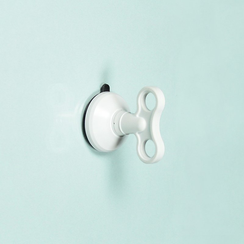 dipper strong suction cup wall mount (middle) single-in-white - กล่องเก็บของ - พลาสติก ขาว