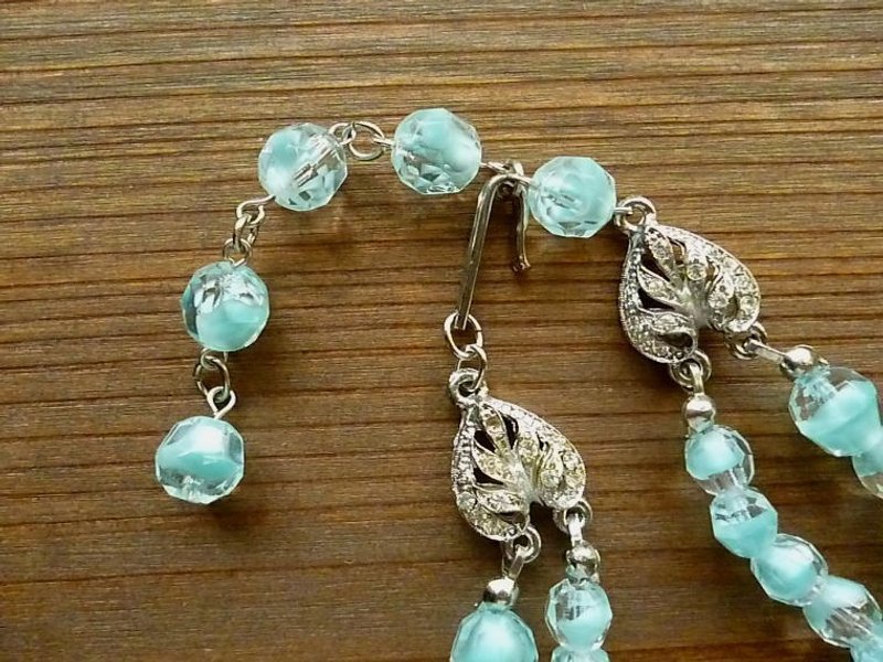 Aqua & Crystal - 項鍊 - 玻璃 藍色