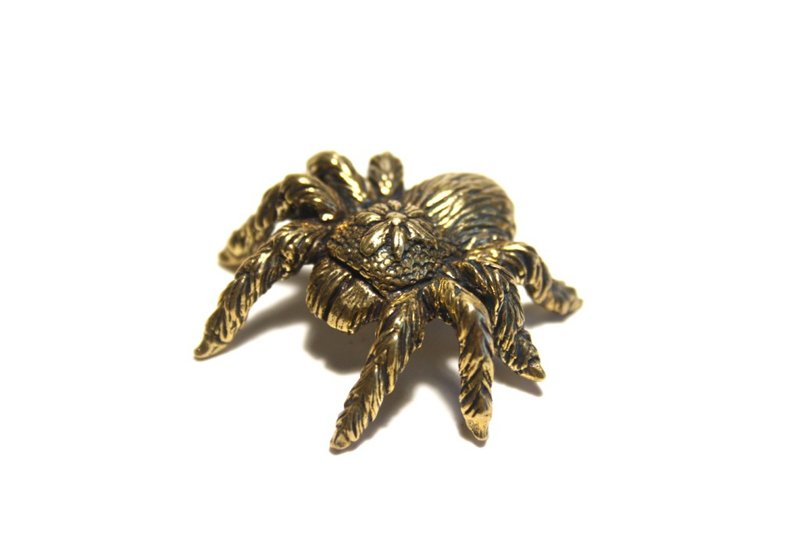 Spider tarantula - miniature statuette of bronze, metal figurine - 擺飾/家飾品 - 銅/黃銅 