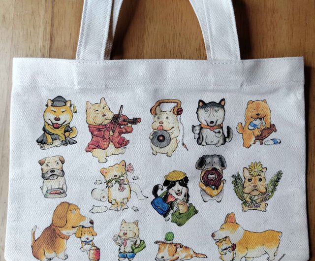 Dog Party Canvas Tote