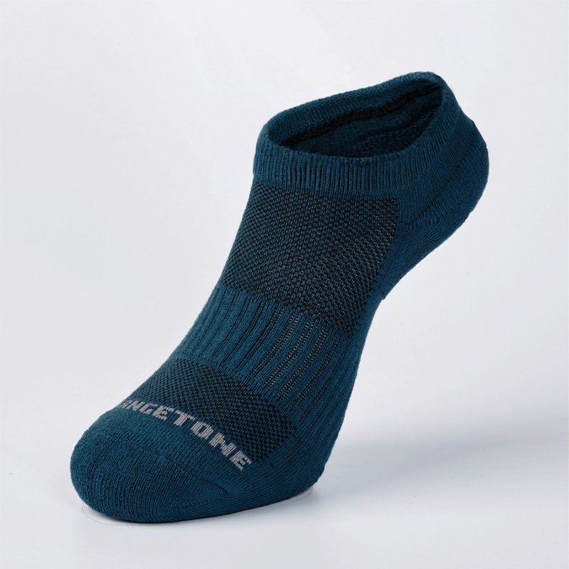 Solid Color Antibacterial Sport Ankle Socks - Blue-Green (M, L) - ถุงเท้า - ผ้าฝ้าย/ผ้าลินิน สีเขียว