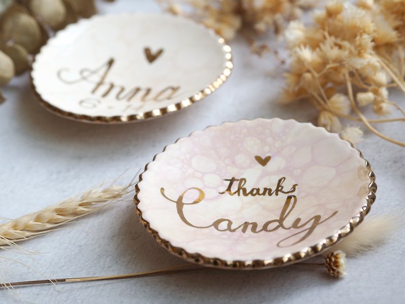 Custom handmade ceramic gift /Bridesmaids Gift / Wedding Gift / Birthday Gift - อื่นๆ - เครื่องลายคราม สีทอง