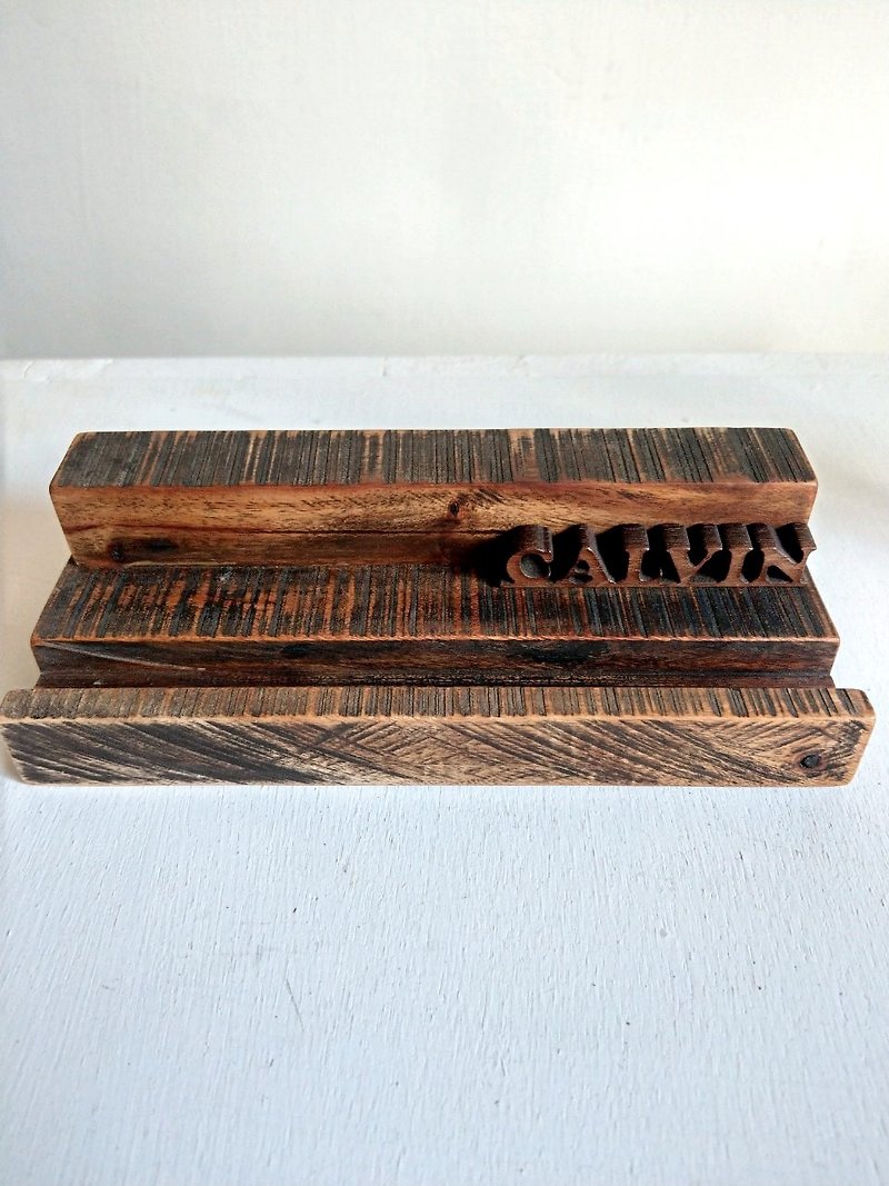 CL Studio [Modern and Simple-Geometric Style Wooden Phone Holder/Business Card Holder] N62 - ที่ตั้งบัตร - ไม้ 