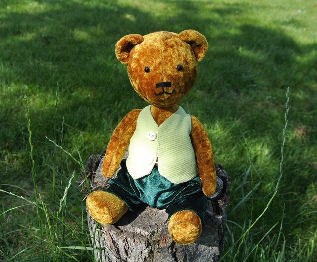 おもちゃ熊アーティストテディベア服を着たクマのぬいぐるみ関節