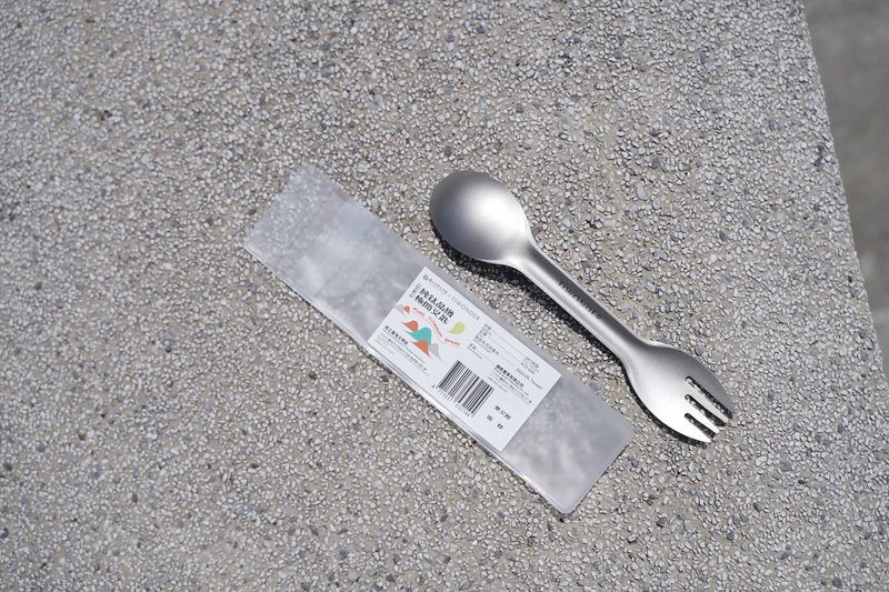 Pure Titanium Spork - Cutlery & Flatware - Other Metals Silver