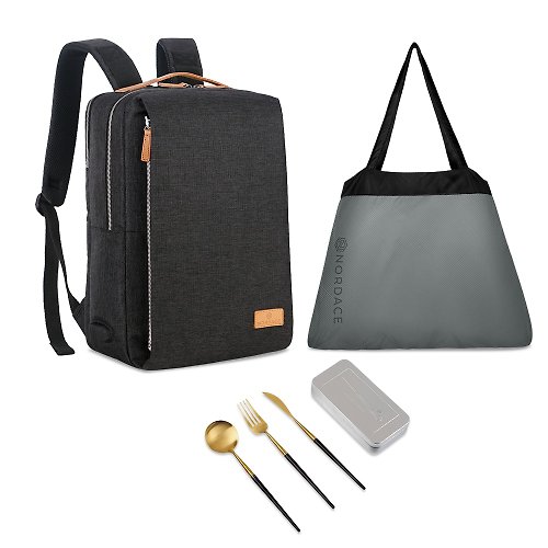 Nordace 【Pinkoi優惠套裝】環保生活套裝-3件套 | 後背包+購物袋+餐具