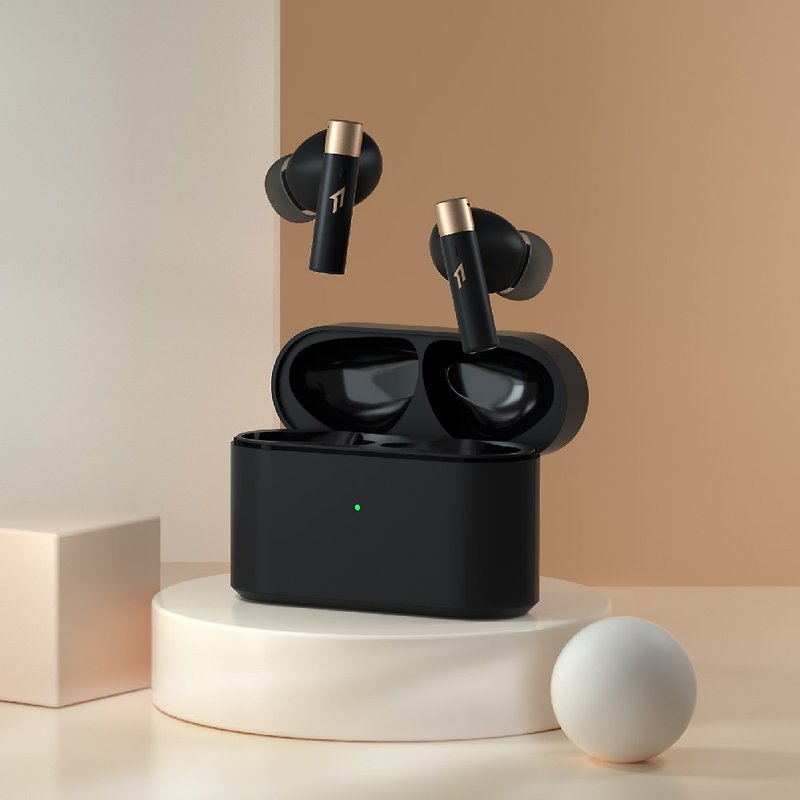 【1MORE】PistonBuds Q30 Noise Canceling Bluetooth Headphones/EC305 Obsidian Black - Headphones & Earbuds - Other Materials Black