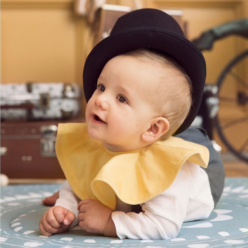Elodie Details Pierrot Dry Bib - Sweet Honey - ผ้ากันเปื้อน - ผ้าฝ้าย/ผ้าลินิน สีเหลือง