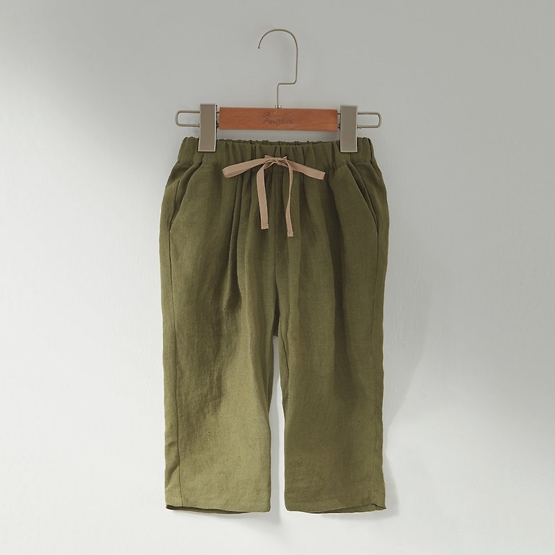 Ángeles-linen ribbon cropped trousers - Other - Cotton & Hemp 