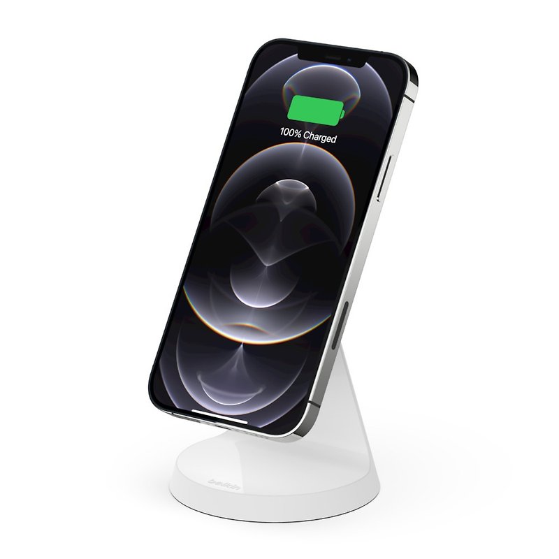 Magnetic Wireless Charging Stand 7.5W for iPhone 13/ iPhone 12 (White)(USB Port) - Phone Charger Accessories - Other Materials White