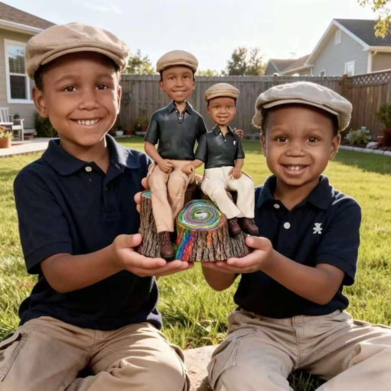 客製化人物公仔 兒童 人偶 3D 人像 肖像畫 訂製 似顏繪 禮物135 - 寶寶/兒童玩具/玩偶 - 黏土 多色