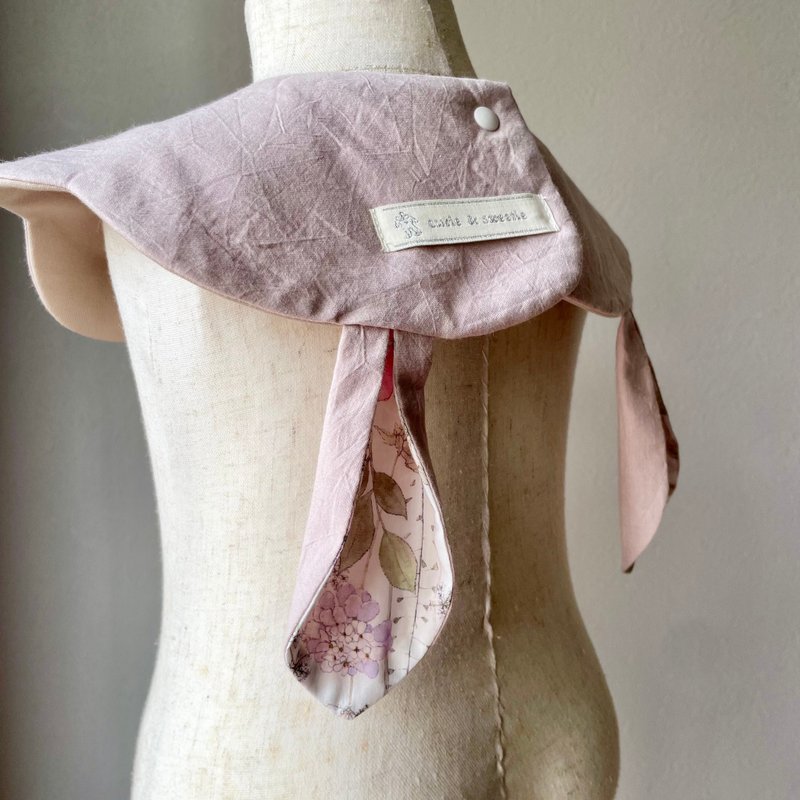 For drooling babies, the rabbit ear baby bib is breathable and waterproof, 4 layers - Baby Gift Sets - Cotton & Hemp Pink