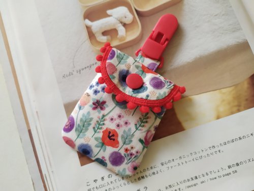 晴天鞋鞋 【5日內出貨】水彩花兒小棉球 平安符袋 彌月禮物 香火袋 平安