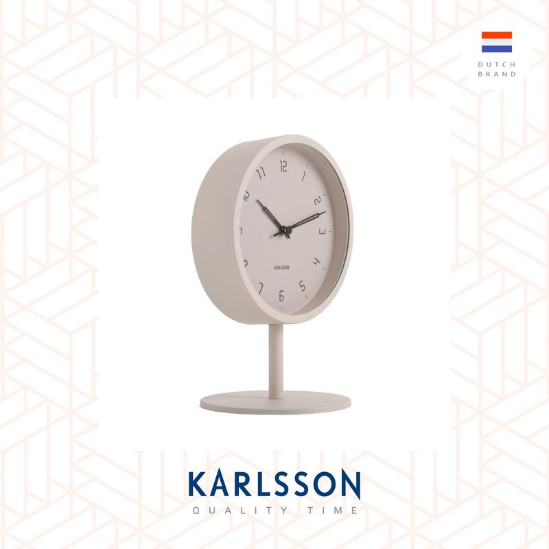 荷蘭Karlsson, Table clock Stark matt warm grey 啞暖灰色枱鐘 - 時鐘/鬧鐘 - 其他金屬 灰色