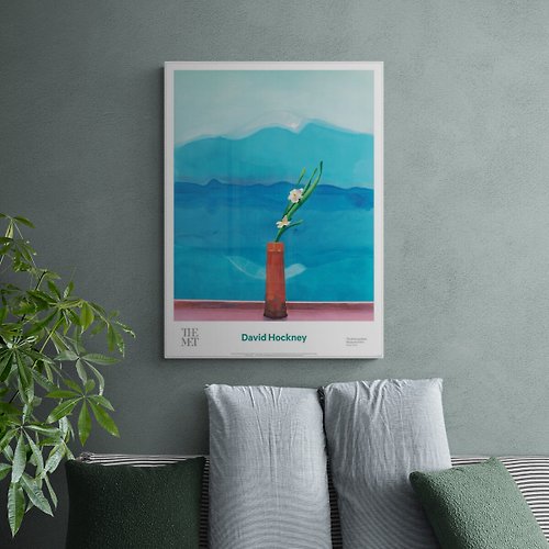 [元投稿者] David Hockney: 富士山と花 - ショップ LIGHTO ポスター 