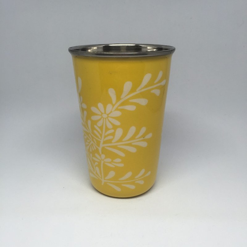 Stainless steel enamel cups _ fair trade - ถ้วย - โลหะ สีเหลือง