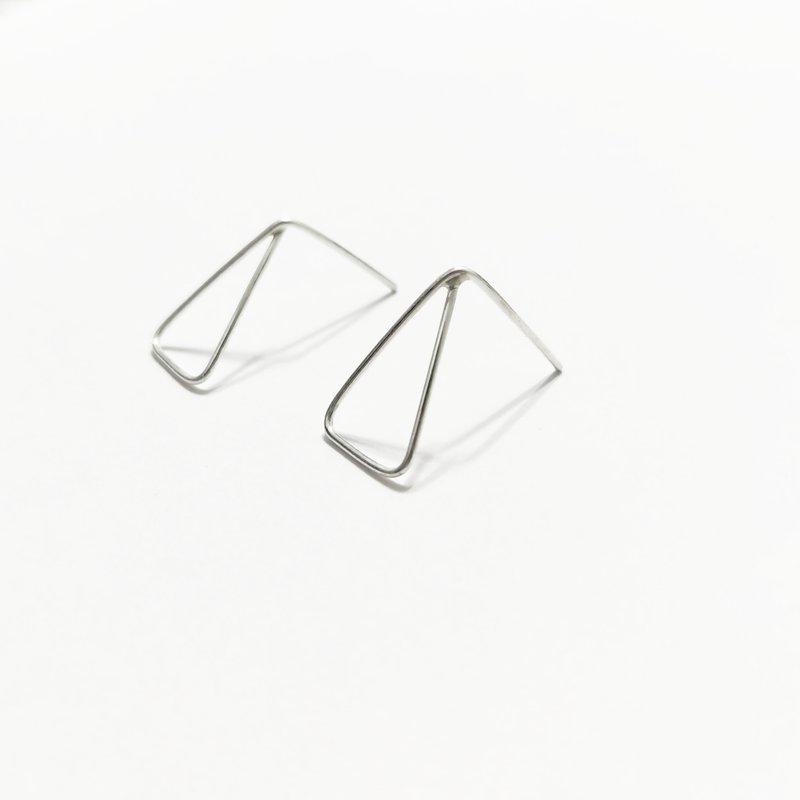 │ │ simple geometric triangle • • Sterling silver earrings Clip-On - Earrings & Clip-ons - Other Metals 