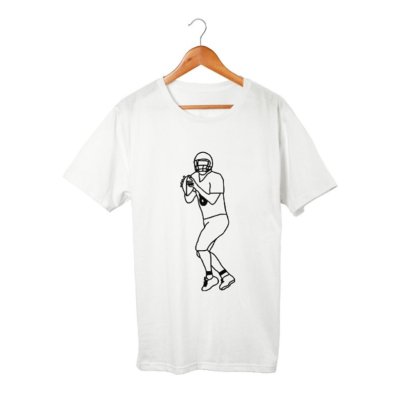 アメフト #4 Tシャツ - Tシャツ メンズ - コットン・麻 ホワイト