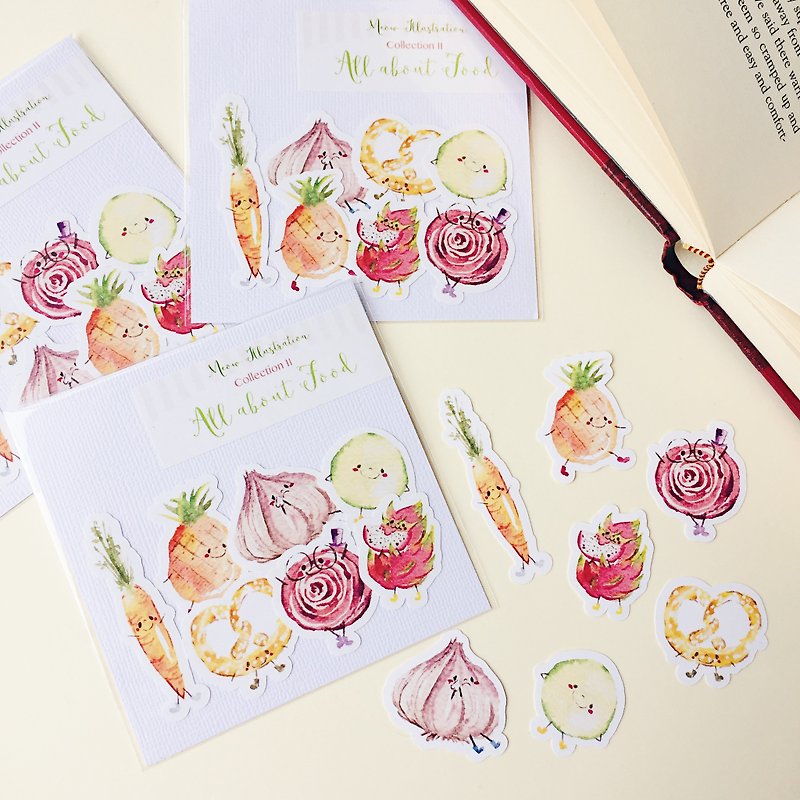 Watercolour Cute Food Planner Stickers - All About Food Collection 2 (WT-021) - สติกเกอร์ - กระดาษ หลากหลายสี