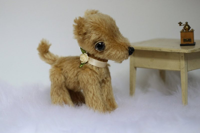 Teddy puppy/Plush puppy/Irish terrier/ Cute plush dog/Doggie/Soft sculpture dog/ - Items for Display - Other Materials Gold