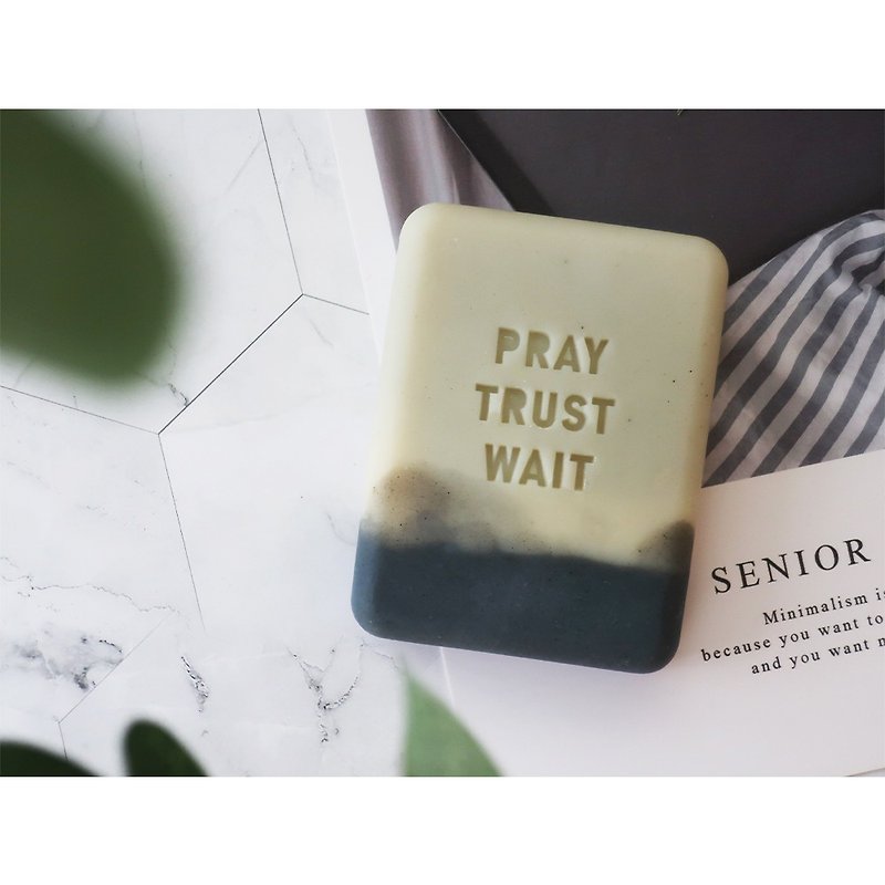 【Soap Stamp B03】Pray Trust WaitSoap Stamp Gospel Chapter PRAY TRUST WAIT - Candles, Fragrances & Soaps - Acrylic 