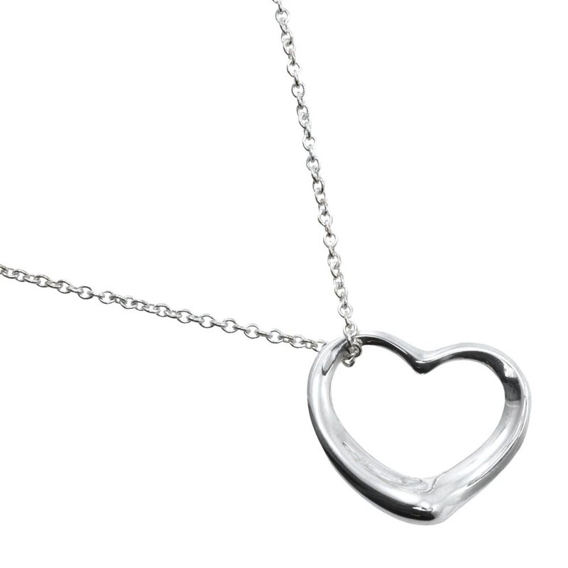 【日本直送】ティファニー TIFFANY&Co. オープンハート ネックレス エルサ・ペレッティ シルバー925 ハート 約4.6g レディース【中古】 - 項鍊 - 銀 銀色