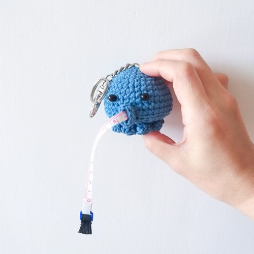 Owl keyring charm with tape measure - Shop Poching Handmade Studio  Keychains - Pinkoi