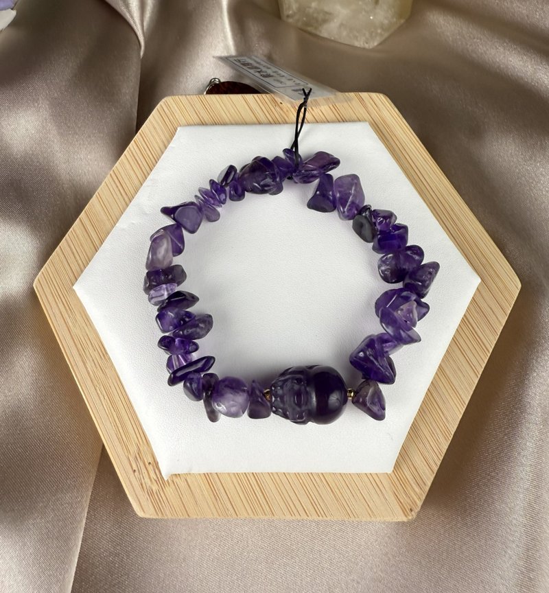 紫水晶 水晶手鍊 提升智慧專注力 人際關係 情緒 能量 禮物 送禮 - 手鍊/手環 - 水晶 紫色