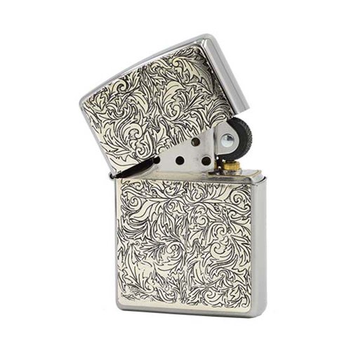 ZIPPO official flagship store] Pattern embossed pattern (bright gold)  windproof lighter ZA-3-163A - Shop zippo Other - Pinkoi