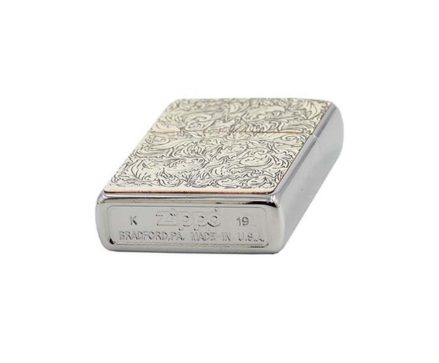 ZIPPO official flagship store] Pattern embossed pattern (bright gold)  windproof lighter ZA-3-163A - Shop zippo Other - Pinkoi