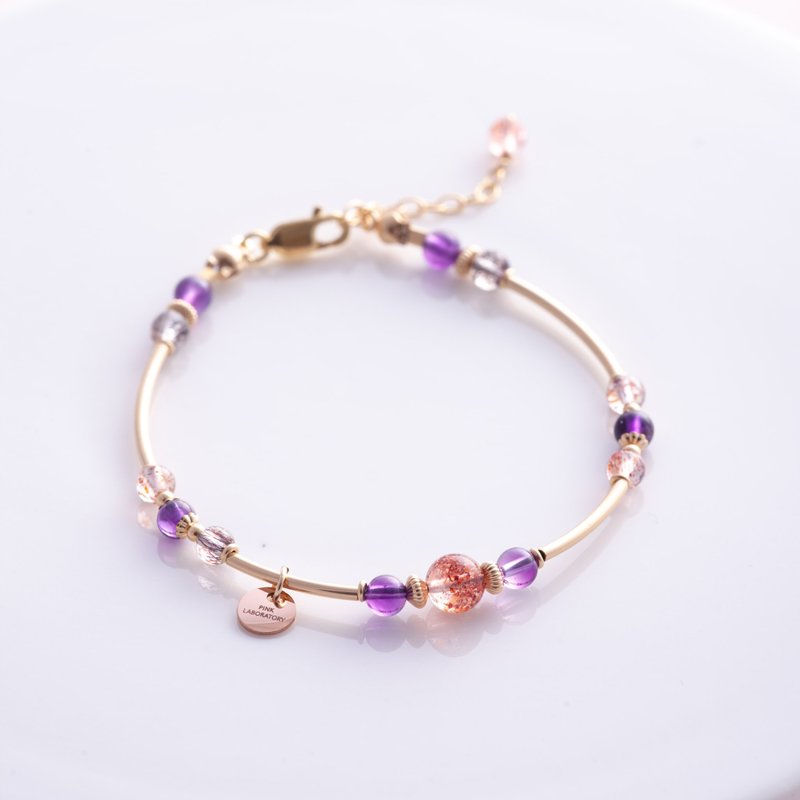 Super Seven, 14K Gold Filled Findings Bracelet - สร้อยข้อมือ - เครื่องเพชรพลอย หลากหลายสี