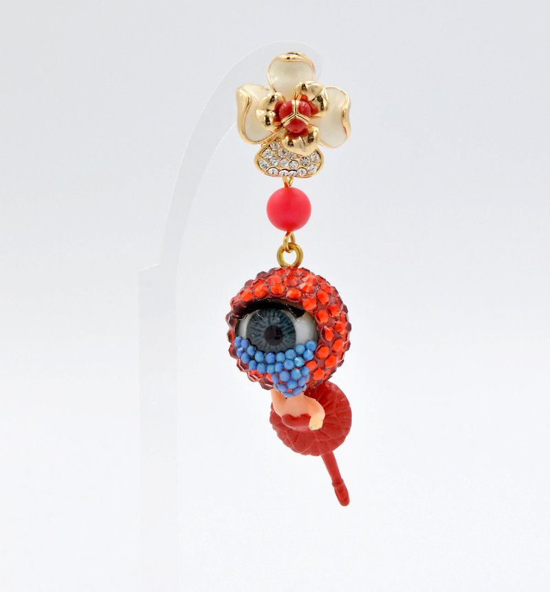 TIMBEE LO red crystal eyeball dancer crystal tears Swarovski - Earrings & Clip-ons - Other Materials Red