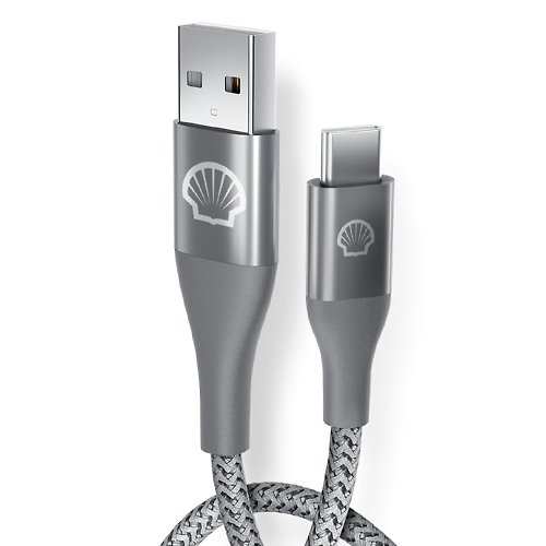 Shell 3C 授權經銷 Shell 殼牌USB-A to USB-C反光充電傳輸線 1M-2M