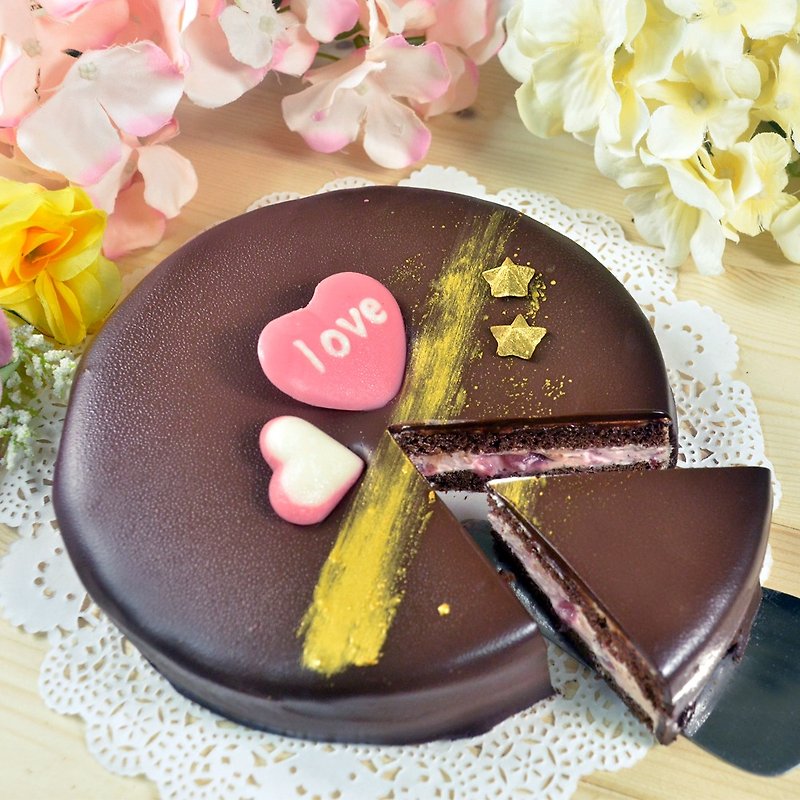 ★ Aposo Aibo Suo. Strawberry Chocolate black ballet BRIC ★ 5-inch dense cake with delicate taste buds continue to spread in - Savory & Sweet Pies - Fresh Ingredients Brown