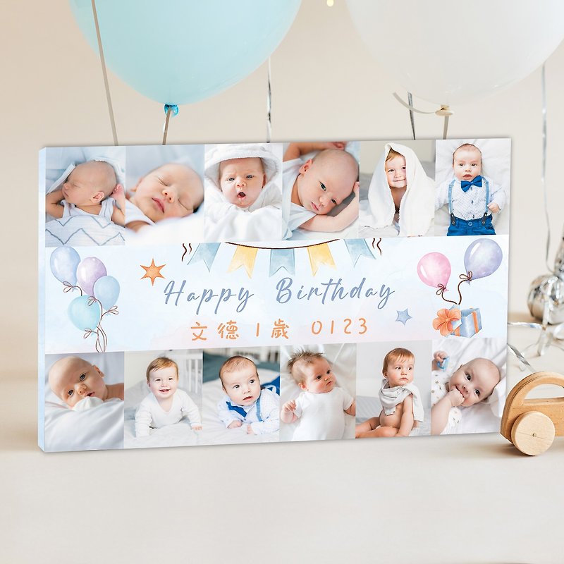 One-year-old photo frame one-year-old birthday arrangement December photo frame birthday decoration baby birthday - Picture Frames - Other Materials 