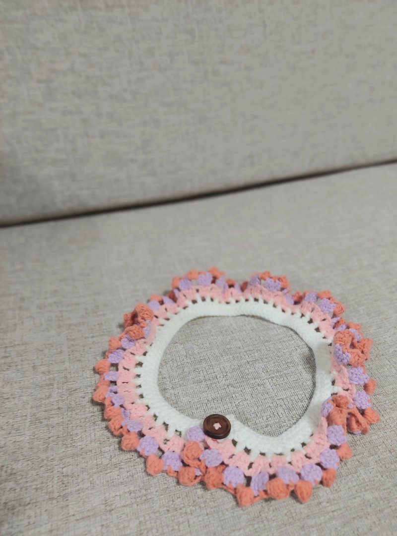 Handmade crochet pet collar | customize - ปลอกคอ - ผ้าฝ้าย/ผ้าลินิน หลากหลายสี