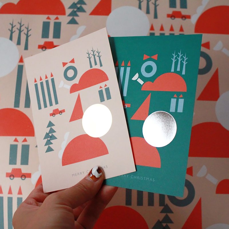 Shapes CHRISTMAS Post Card　2p - การ์ด/โปสการ์ด - กระดาษ หลากหลายสี