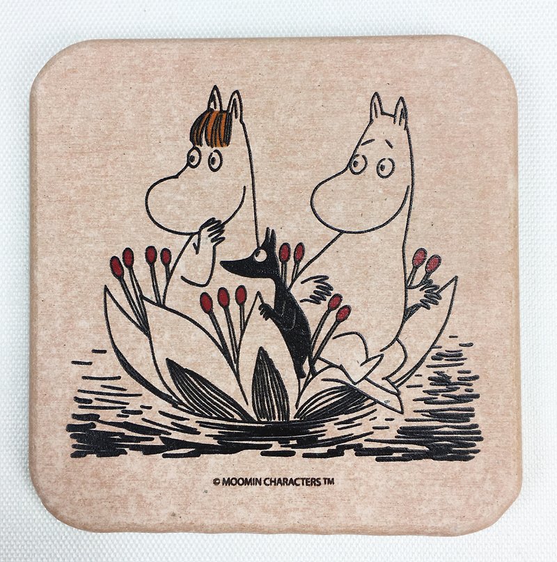 Moomin 噜噜 米 authorized-diatomaceous earth absorbent coaster (powder), AE02 - Coasters - Other Materials Pink