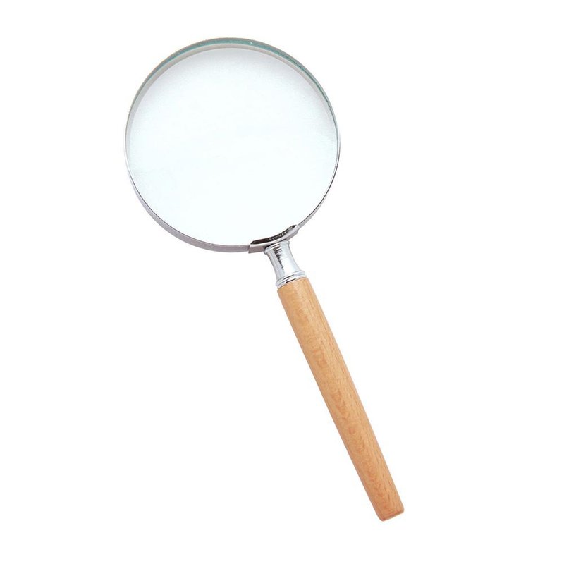 2.3x/5.0D/76mm 台灣製手持型櫸木柄放大鏡【A011】 - 其他書寫用具 - 玻璃 