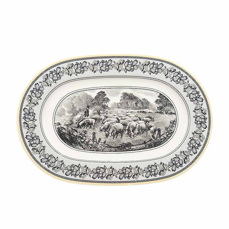 Audun Ferme Oval Platter 13 1/4 inch - Plates & Trays - Porcelain Yellow