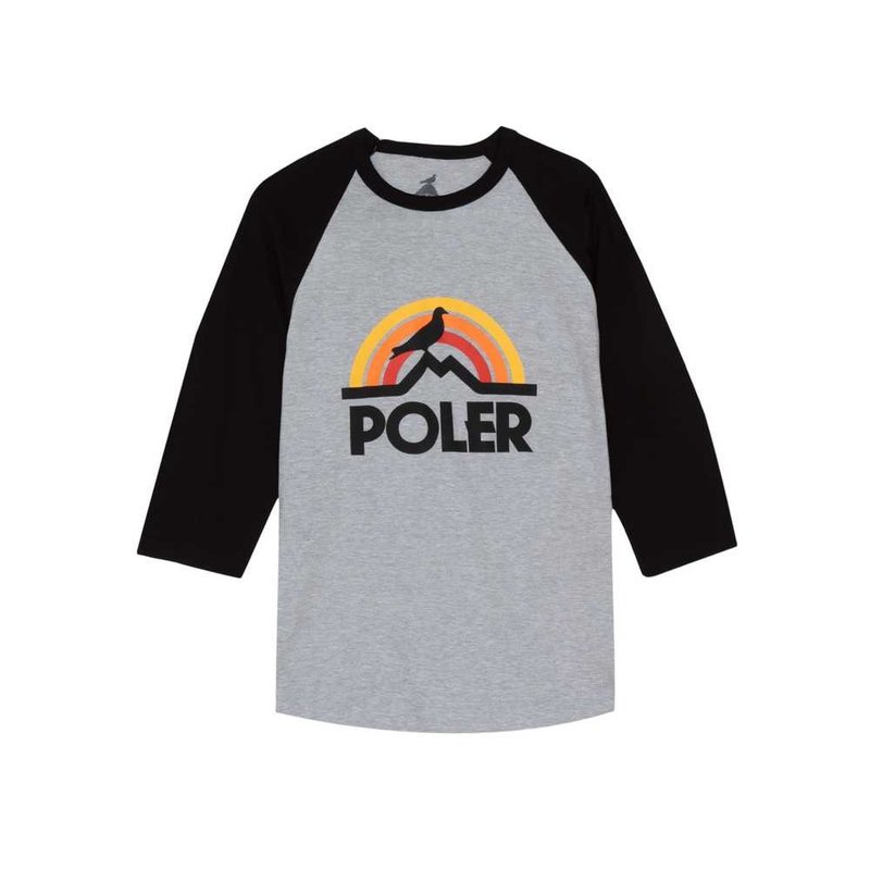 STAPLE X POLER PIGEON RAINBOW RAGLAN 七分袖上衣 聯名款 黑 - 男 T 恤 - 棉．麻 黑色