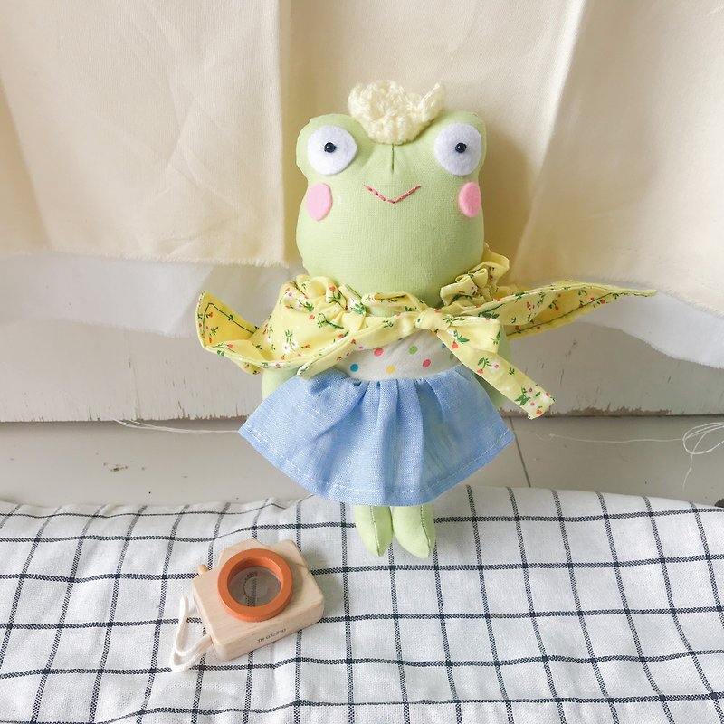 Christmas Gift Wrappin Handmade doll : Little frog princess Fillia (Light green) - Stuffed Dolls & Figurines - Cotton & Hemp Green