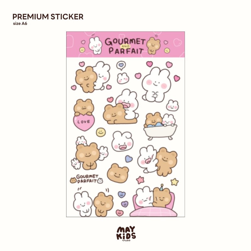 Premium Die-Cut Sticker (Adorable) - 貼紙 - 紙 粉紅色