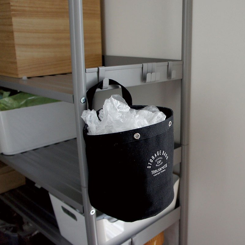 BISQUE / Waterproof Storage Bag - กล่องเก็บของ - ผ้าฝ้าย/ผ้าลินิน สีดำ