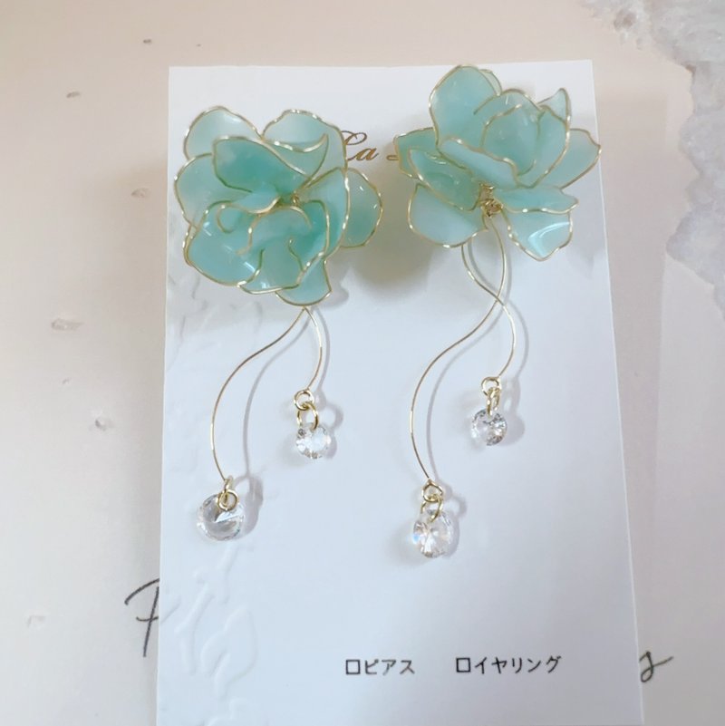 Rose Earrings - Earrings & Clip-ons - Other Materials 