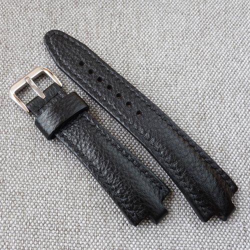 ブルガリ ディアゴノ用ブラックウォッチストラップ 22x7mm 22x8mm